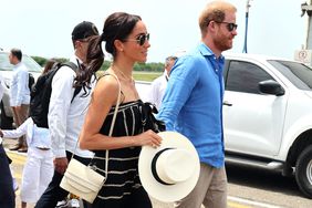 Meghan Markle wearing a crossbody bag