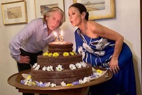 Michael Douglas and Catherine Zeta-Jones Celebrate Birthday with Huge Cake