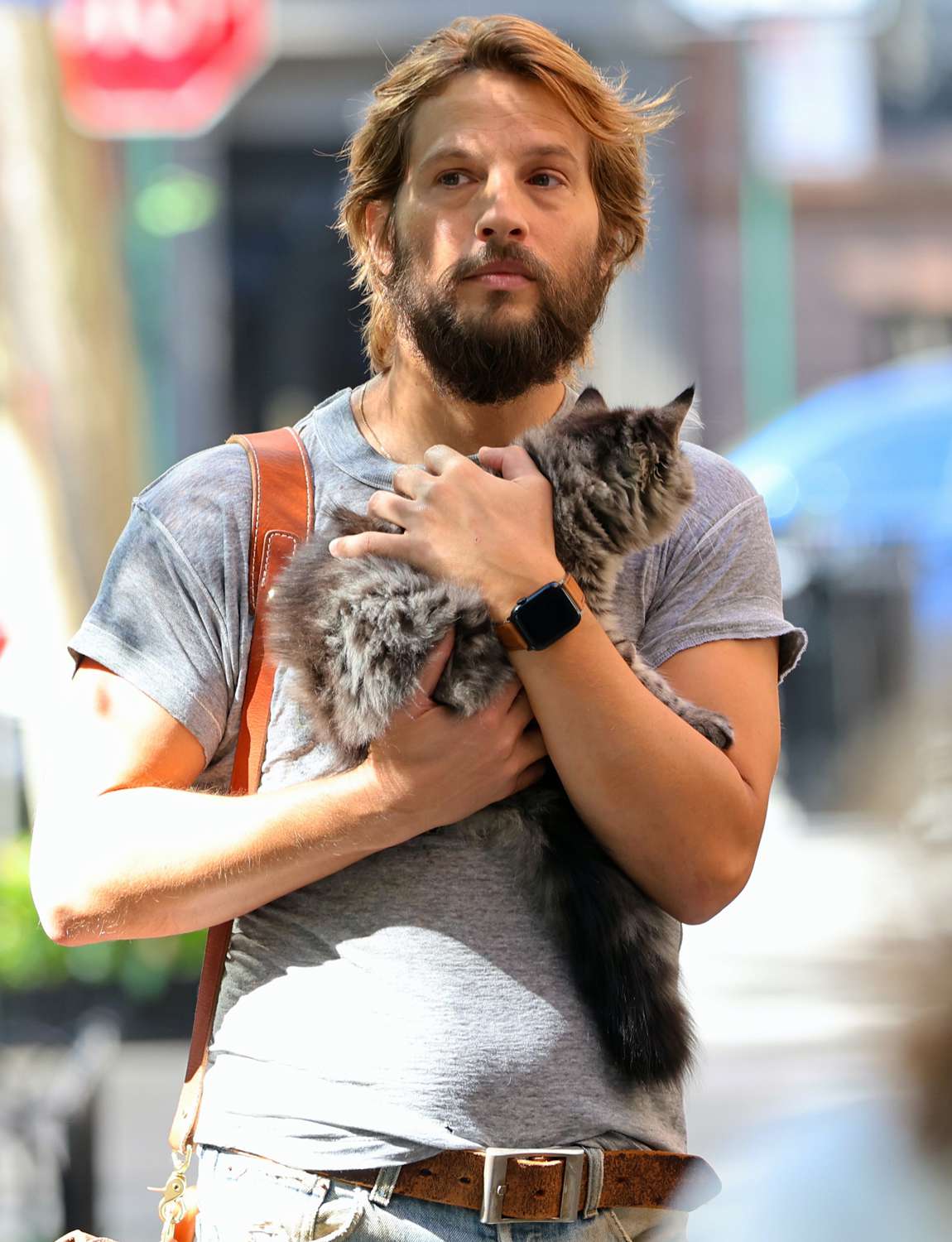 Logan Marshall-Green is seen on the set of "And Just Like That" on July 02, 2024 in New York City