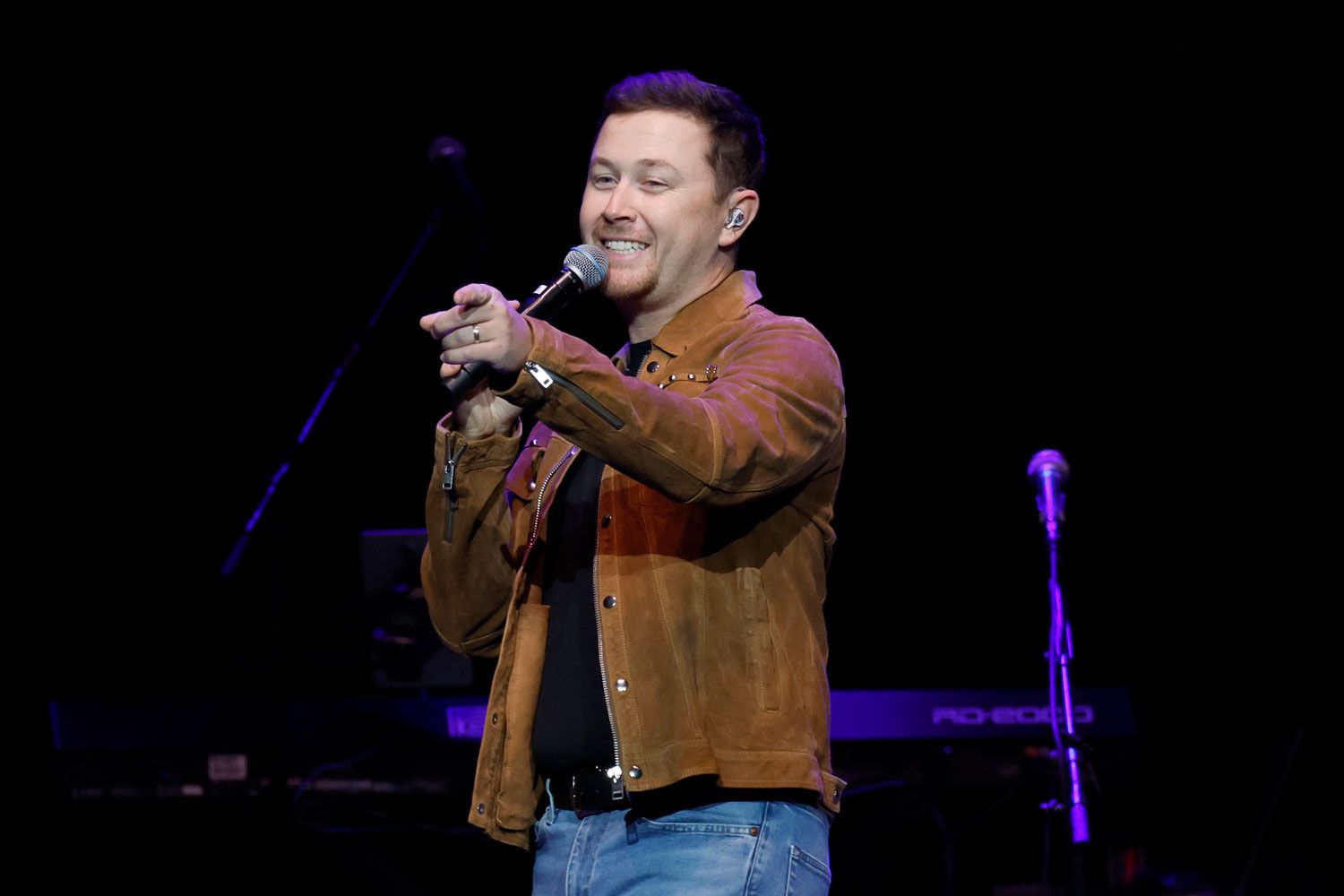 Scotty McCreery performs onstage for The Final Nashville Show - A Tribute To Ronnie Milsap at Bridgestone Arena on October 03, 2023 in Nashville, Tennessee