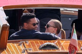 Rege-Jean Page best known for his role in the first season of the Netflix period drama Bridgerton is spotted with his girlfriend Emily Brown as they arrive at Marco Polo Airport in Venice for the 80th Venice International Film Festival.