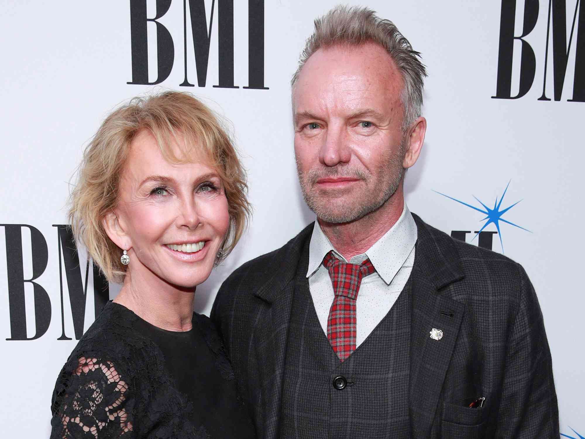 Trudie Styler (L) and Sting attend the 67th Annual BMI Pop Awards at the Beverly Wilshire Four Seasons Hotel on May 14, 2019 in Beverly Hills, California