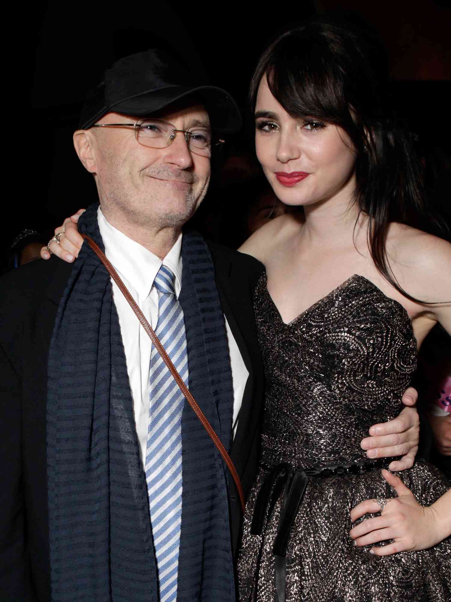 Phil Collins and Actress Lily Collins attend the after party for Relativity Media's "Mirror Mirror"