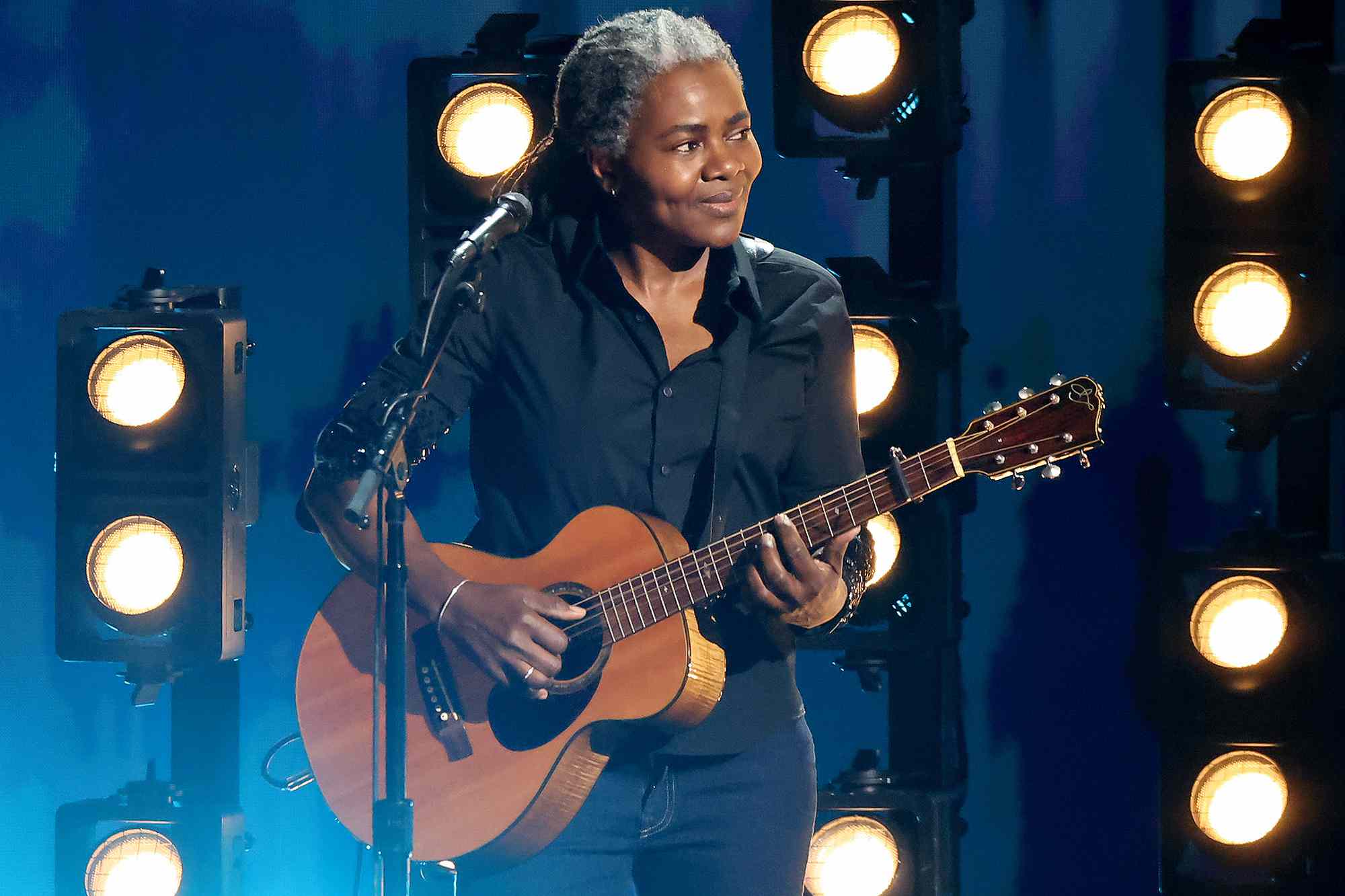 Tracy Chapman performs onstage during the 66th GRAMMY Awards at Crypto.com Arena on February 04, 2024 in Los Angeles, California.