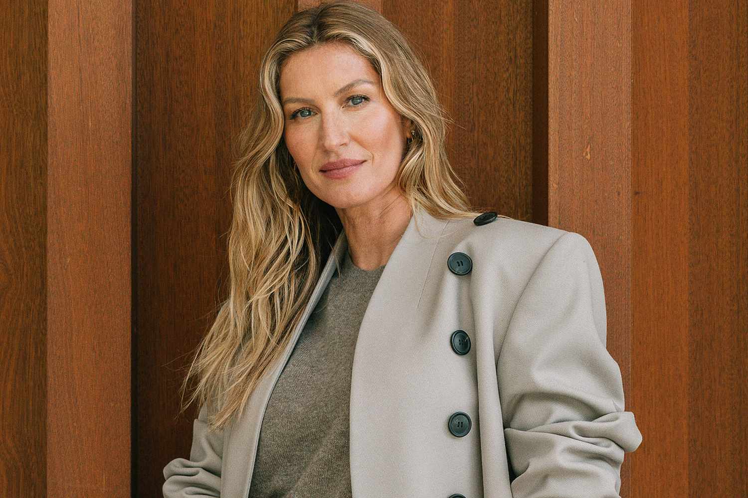 Gisele Bundchen looks on during a tour of the IWC Manufacturing Centre on April 10, 2024 in Schaffhausen, Switzerland.