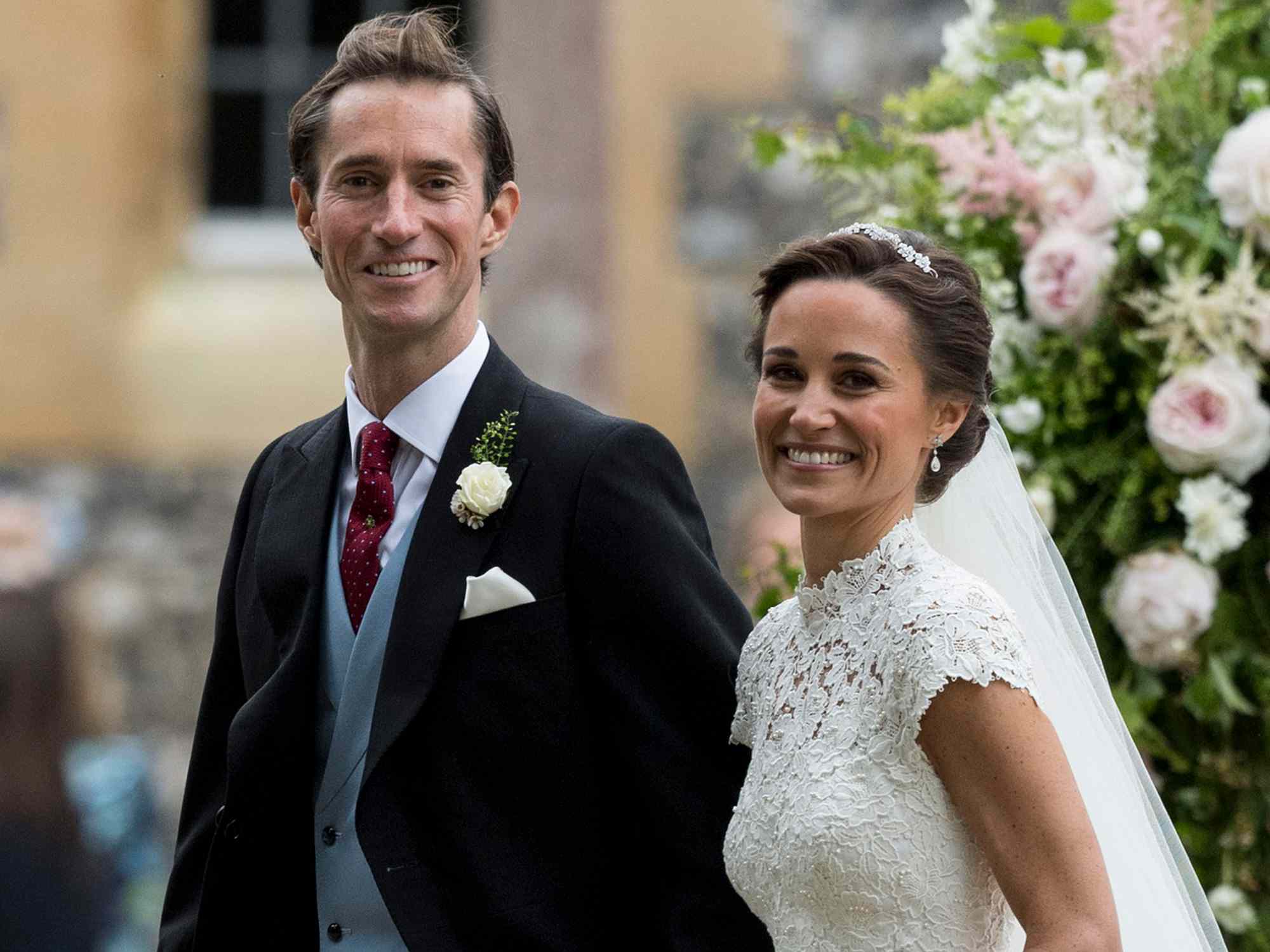 Pippa Middleton and James Matthews after their wedding at St Mark's Church in 2017