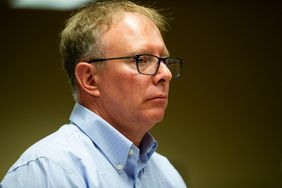 Michael Meyden, who is accused of drugging his daughter's friends at a sleepover in 2023, stands in Clackamas County Circuit Court in Oregon City, Oregon