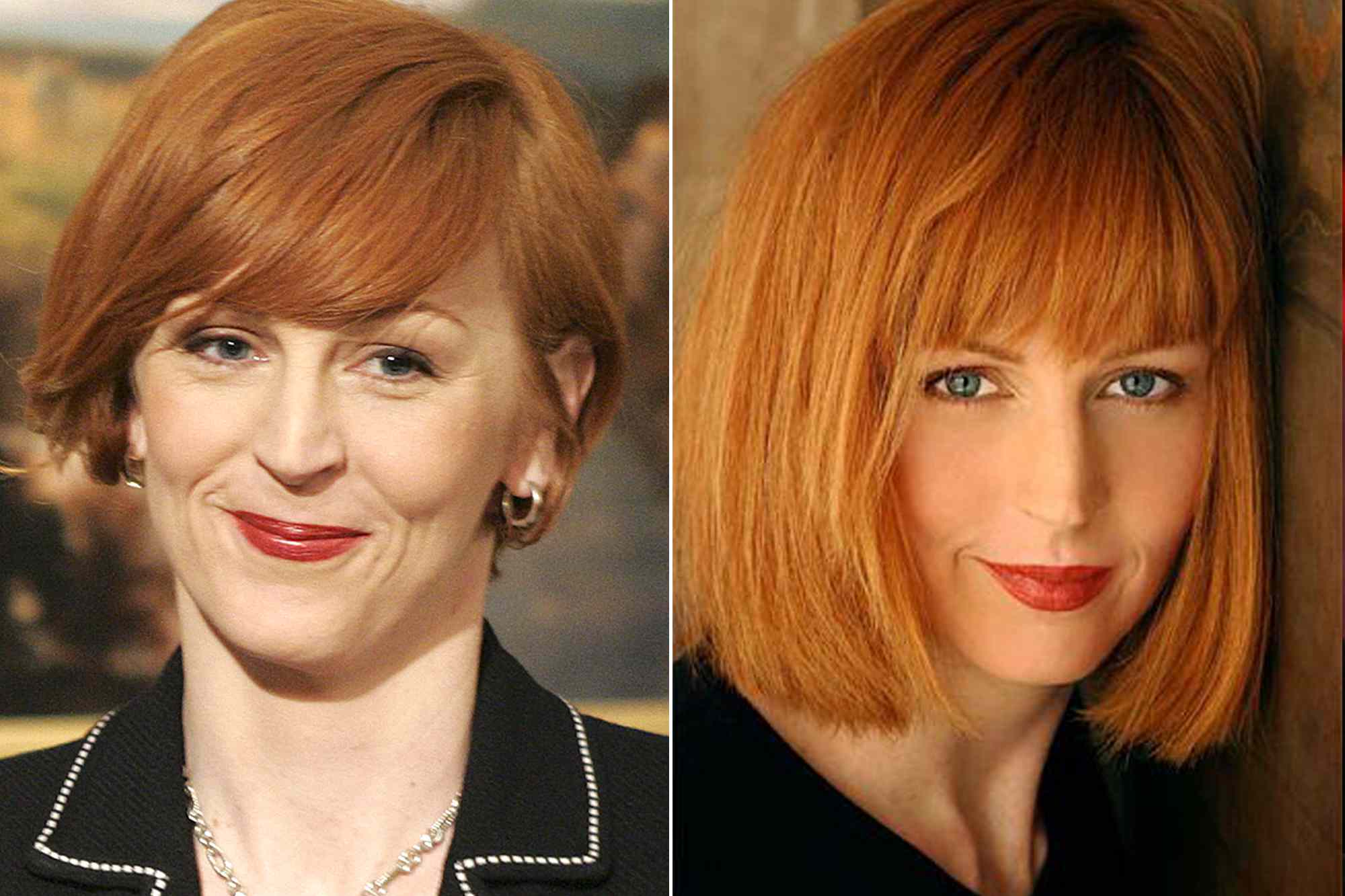 NiCole Robinson in two photographs one with short hair and one with longer hair and bangs.