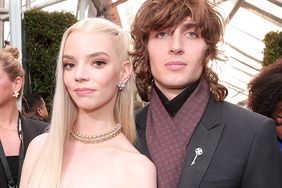 Anya Taylor-Joy and Malcolm McRae arrives at the 80th Annual Golden Globe Awards held at the Beverly Hilton Hotel on January 10, 2023 in Beverly Hills, California