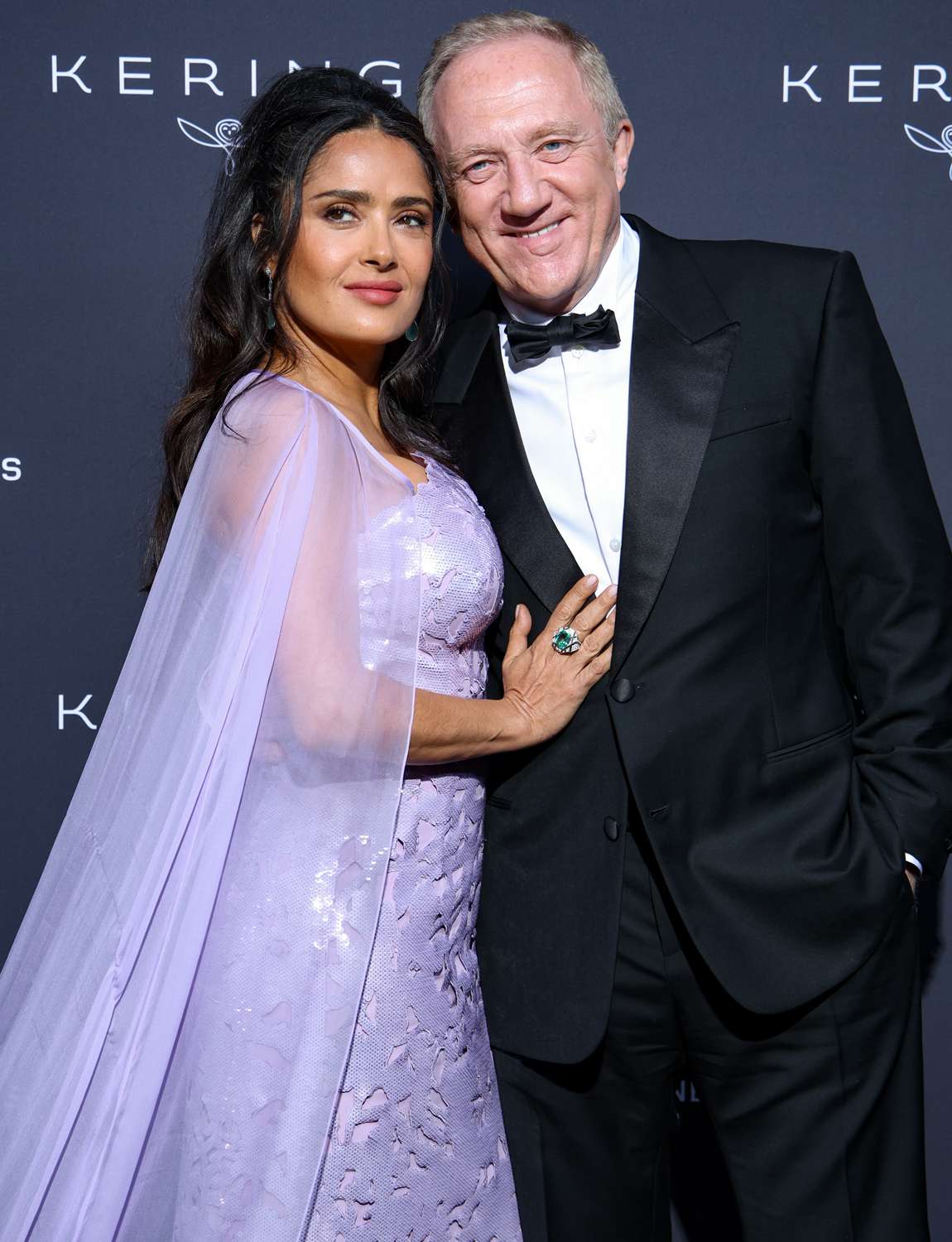 Salma Hayek and FranÃÂ§ois-Henri Pinault attend Kering And Cannes Film Festival Official Dinner on May 19, 2024 in 