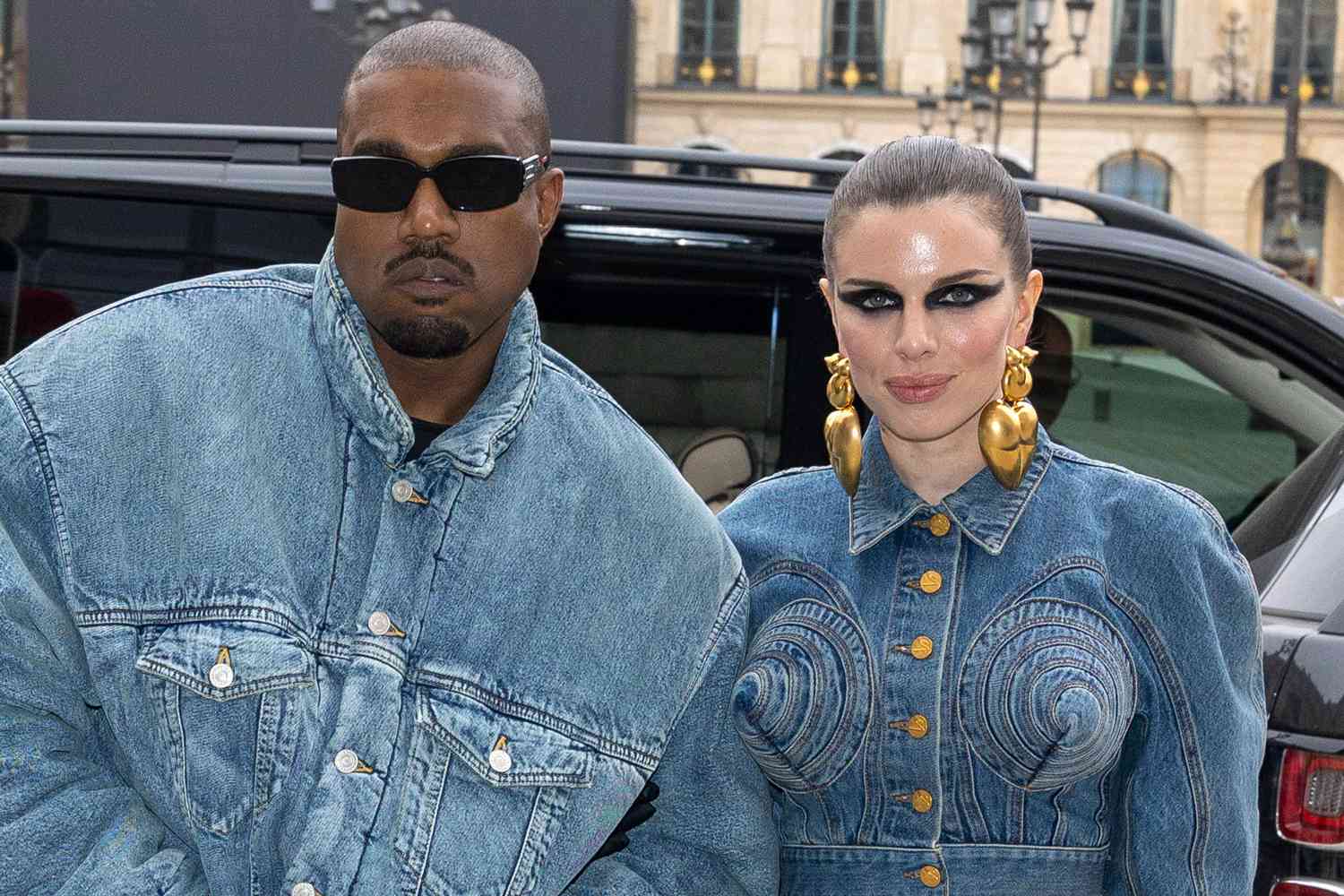 Ye and Julia Fox are seen on January 23, 2022