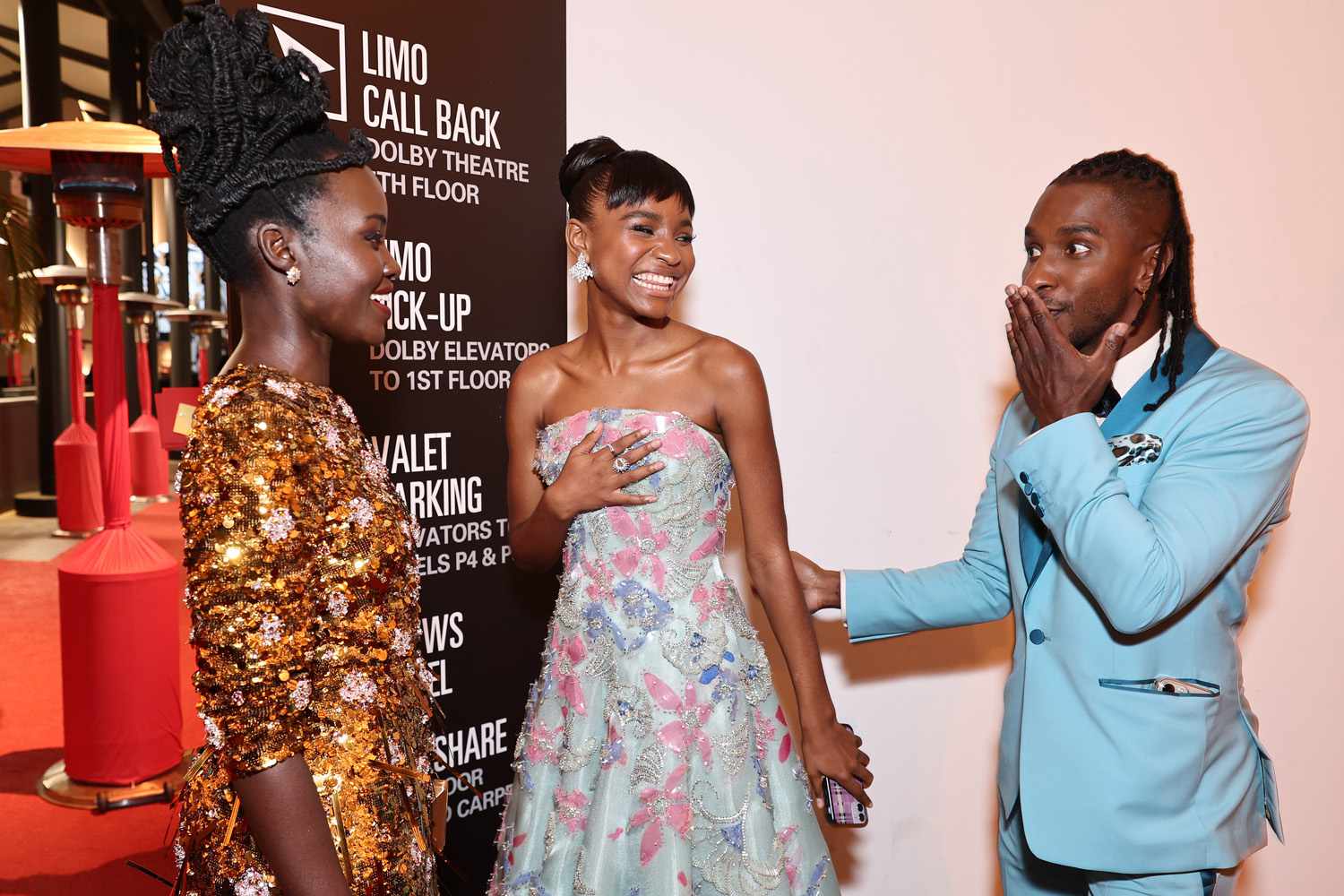 Lupita Nyong'o, Saniyya Sidney, and Scott Evans attend the Governors Ball