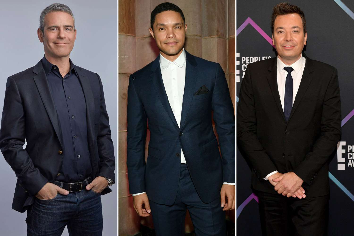 Andy Cohen, Trevor Noah and Jimmy Fallon