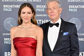 Katharine McPhee and David Foster attend the 9th Annual Breakthrough Prize Ceremony at Academy Museum of Motion Pictures on April 15, 2023