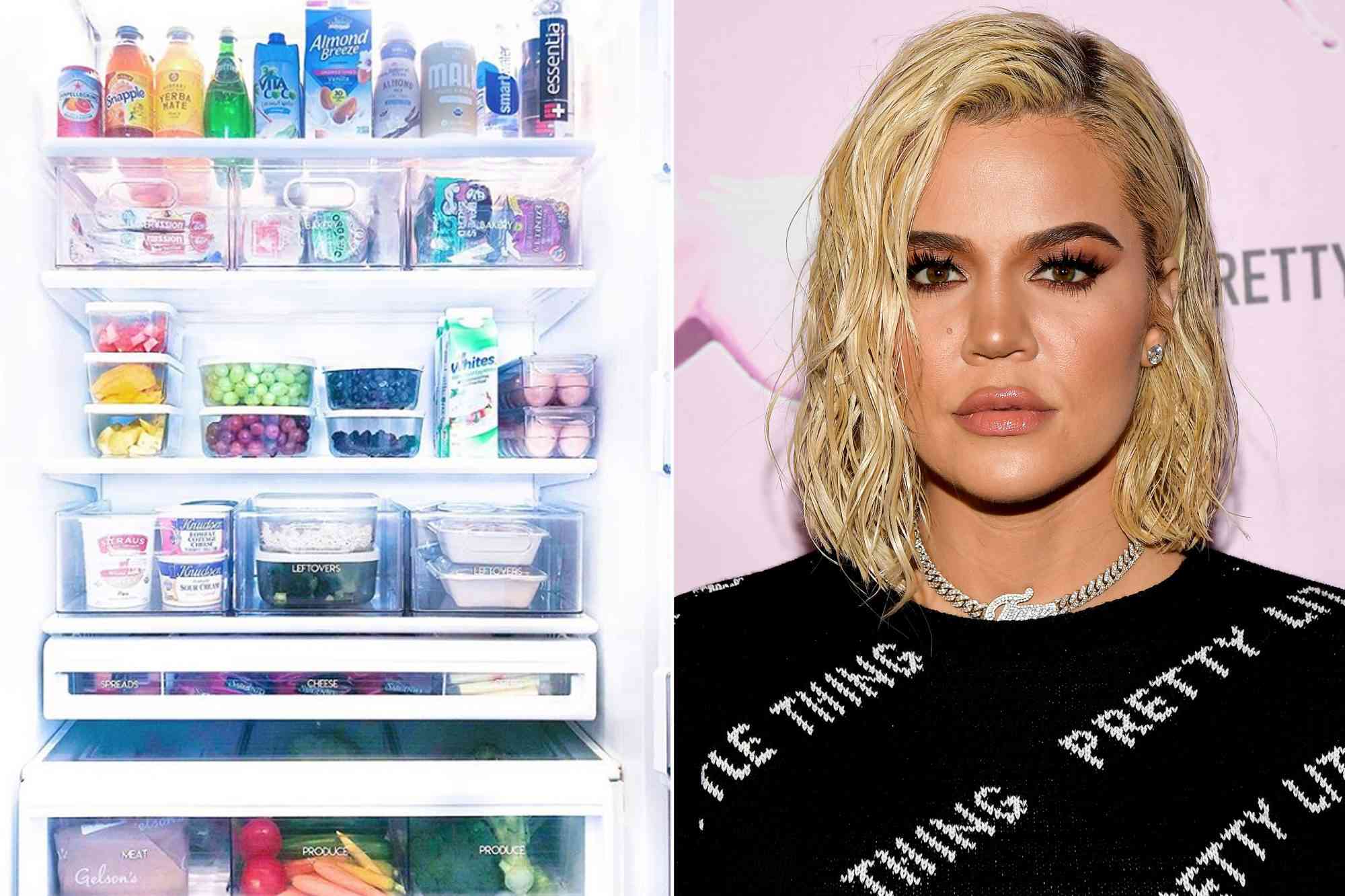 The Home Edit Khloe Kardashian fridge