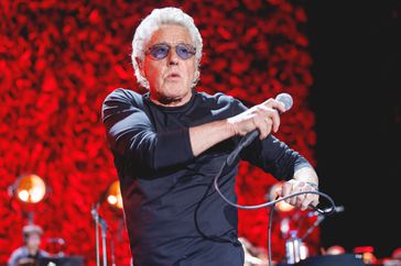 Roger Daltrey of the British band The Who performs in concert at Palau Sant Jordi 