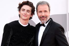 Timothee Chalamet and director Denis Villeneuve attend the red carpet of the movie "Dune" during the 78th Venice International Film Festival on September 03, 2021 in Venice, Italy.