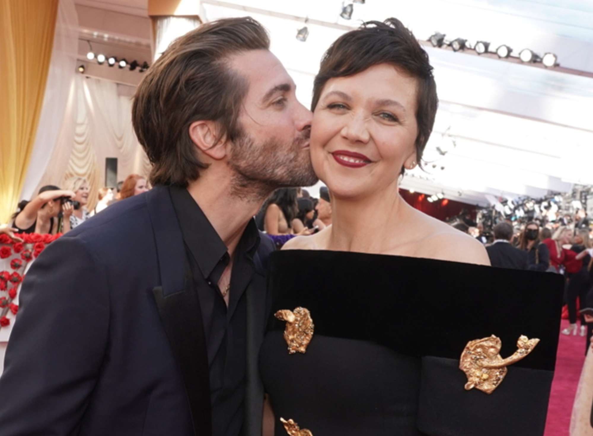 Jake Gyllenhaal and Maggie Gyllenhaal at the 94th Oscars.