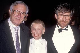 Director Steven Spielberg and parents Arnold Spielberg and Leah Adler attend the American Jewish Committee's 83rd Annual Executive Council - Presentation of the American Liberties Medallion to President Ronald Reagan on November 4, 1989 at the Beverly Hilton Hotel in Beverly Hills, California.