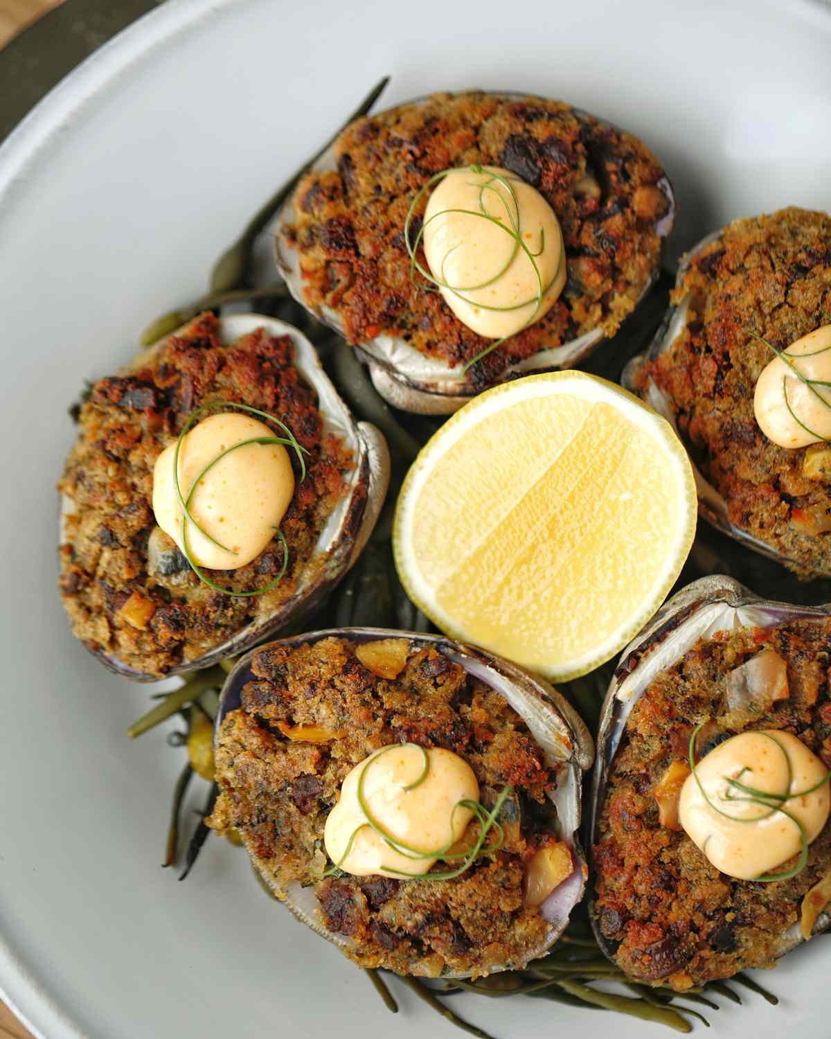 Stuffed clams: Hook + Line