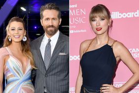 Blake Lively (L) and Ryan Reynolds, Taylor Swift 