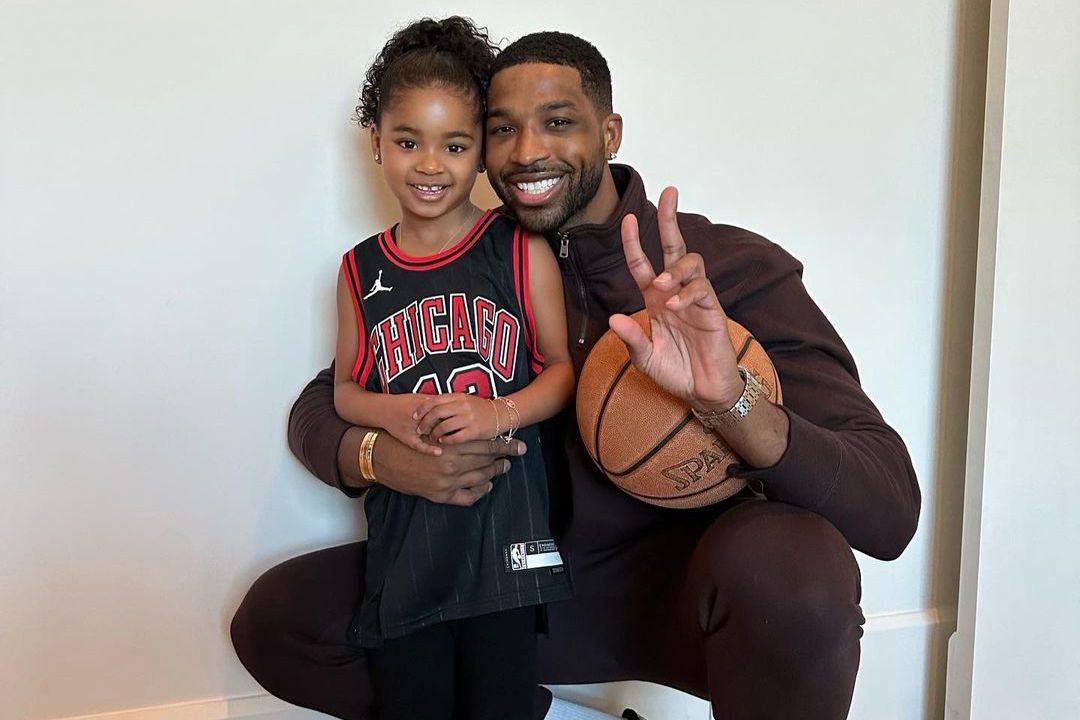 Tristan Thompson Shares Sweet Photo with 'Mini Me' Daughter True