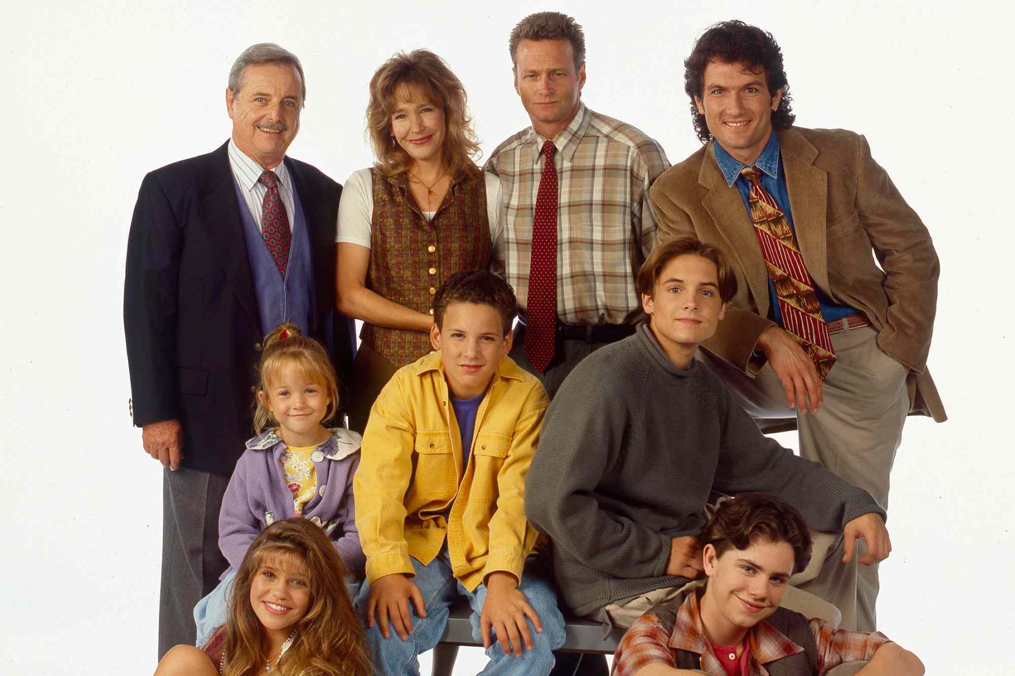 BOY MEETS WORLD - Cast Gallery - Shoot Date: July 7, 1994. FRONT ROW (ON FLOOR): DANIELLE FISHEL;RIDER STRONG MIDDLE ROW (L-R): LILY NICKSAY;BEN SAVAGE;WILL FRIEDLE BACK ROW (L-R): WILLIAM DANIELS;BETSY RANDLE;WILLIAM RUSS;ANTHONY TYLER QUINN