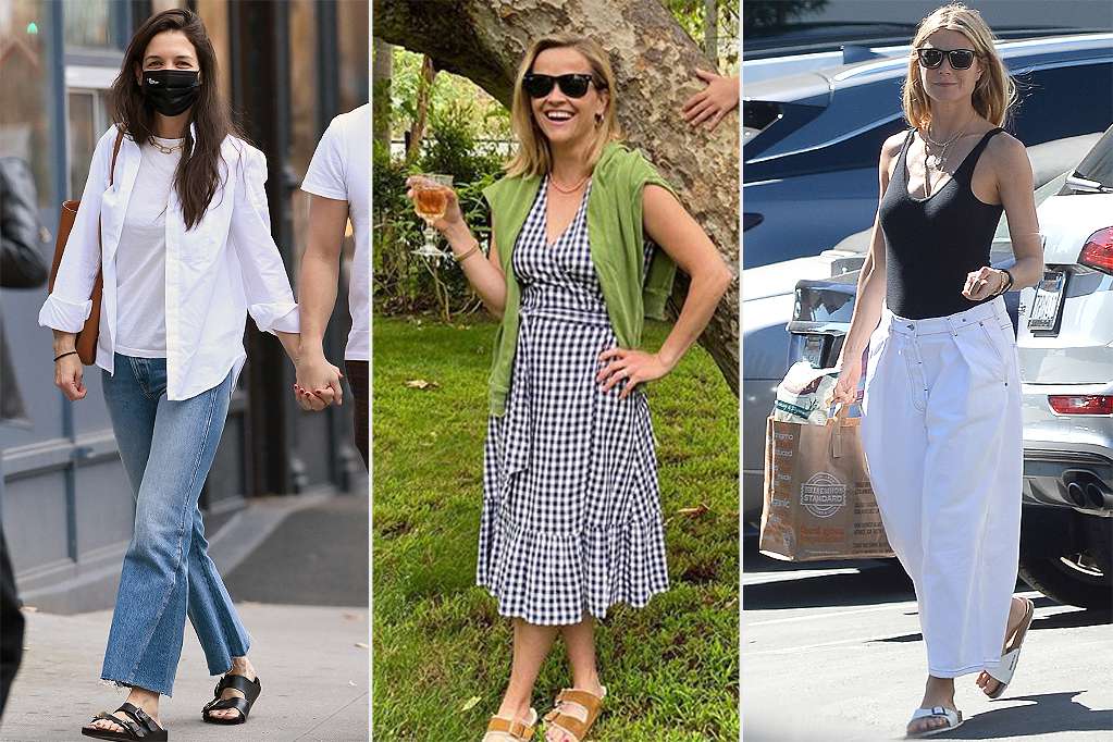 Katie holmes, Reese witherspoon and Gwenyth paltrow in birkenstocks