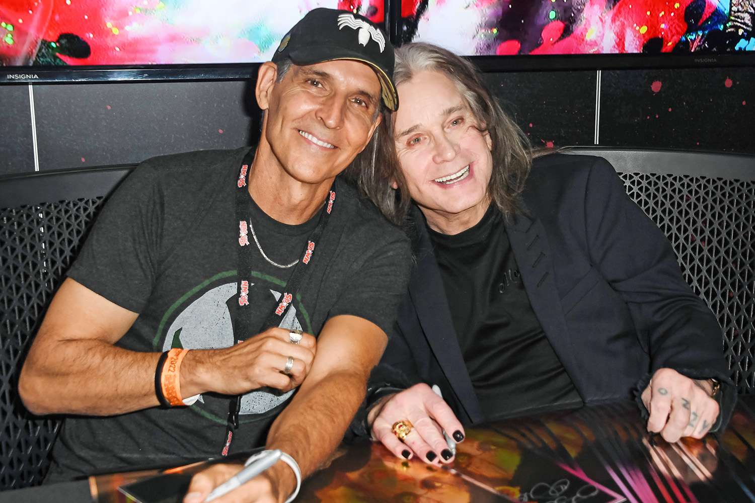 SAN DIEGO, CALIFORNIA - JULY 22: (L-R) Todd McFarlane and Ozzy Osbourne attend 2022 Comic-Con International: San Diego on July 22, 2022 in San Diego, California. (Photo by Albert L. Ortega/Getty Images)