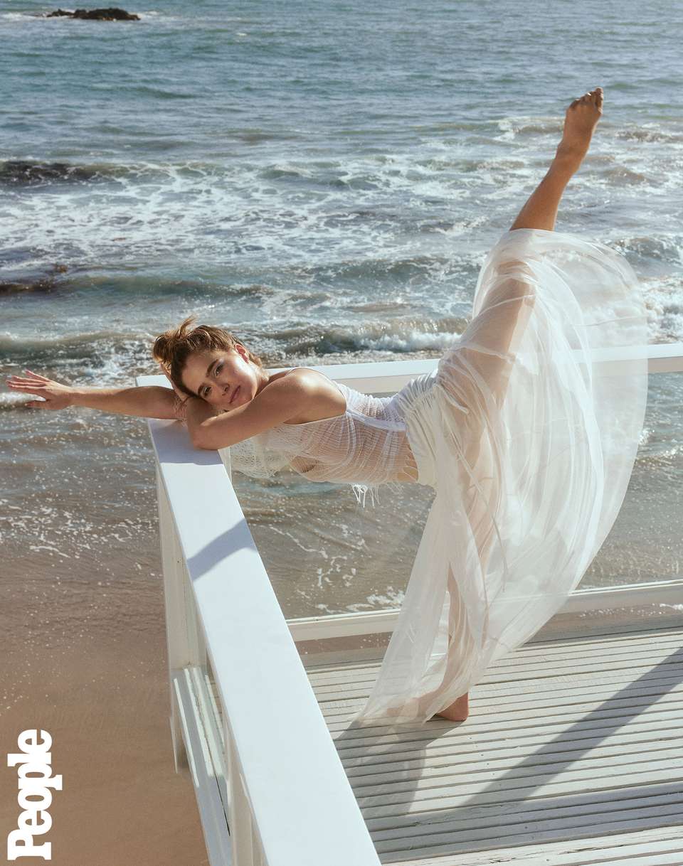 Haley Lu Richardson photographed at a private location in Malibu, CA on September 18, 2023