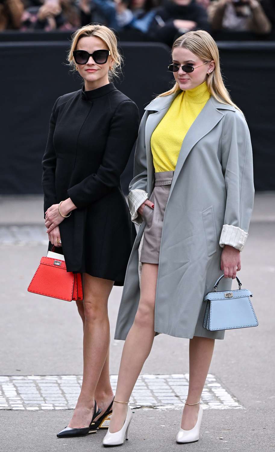 Reese Witherspoon and Ava Elizabeth Phillippe attend the Fendi Haute Couture Spring/Summer 2024 show as part of Paris Fashion Week on January 25, 2024 in Paris, France.