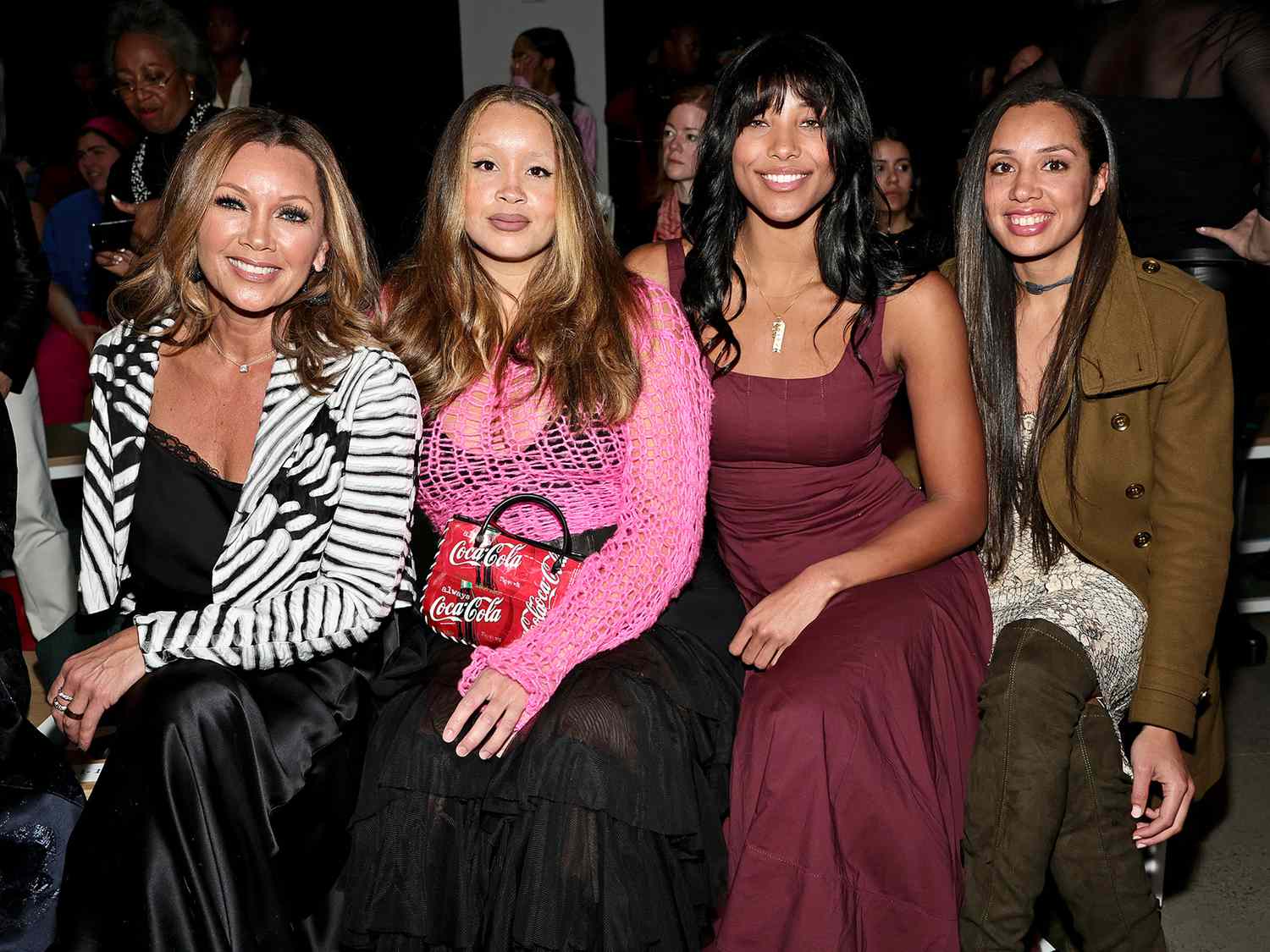 Vanessa Williams, Jillian Hervey, Sasha Fox and Melanie Hervey attend the Pamella Roland show during New York Fashion Week