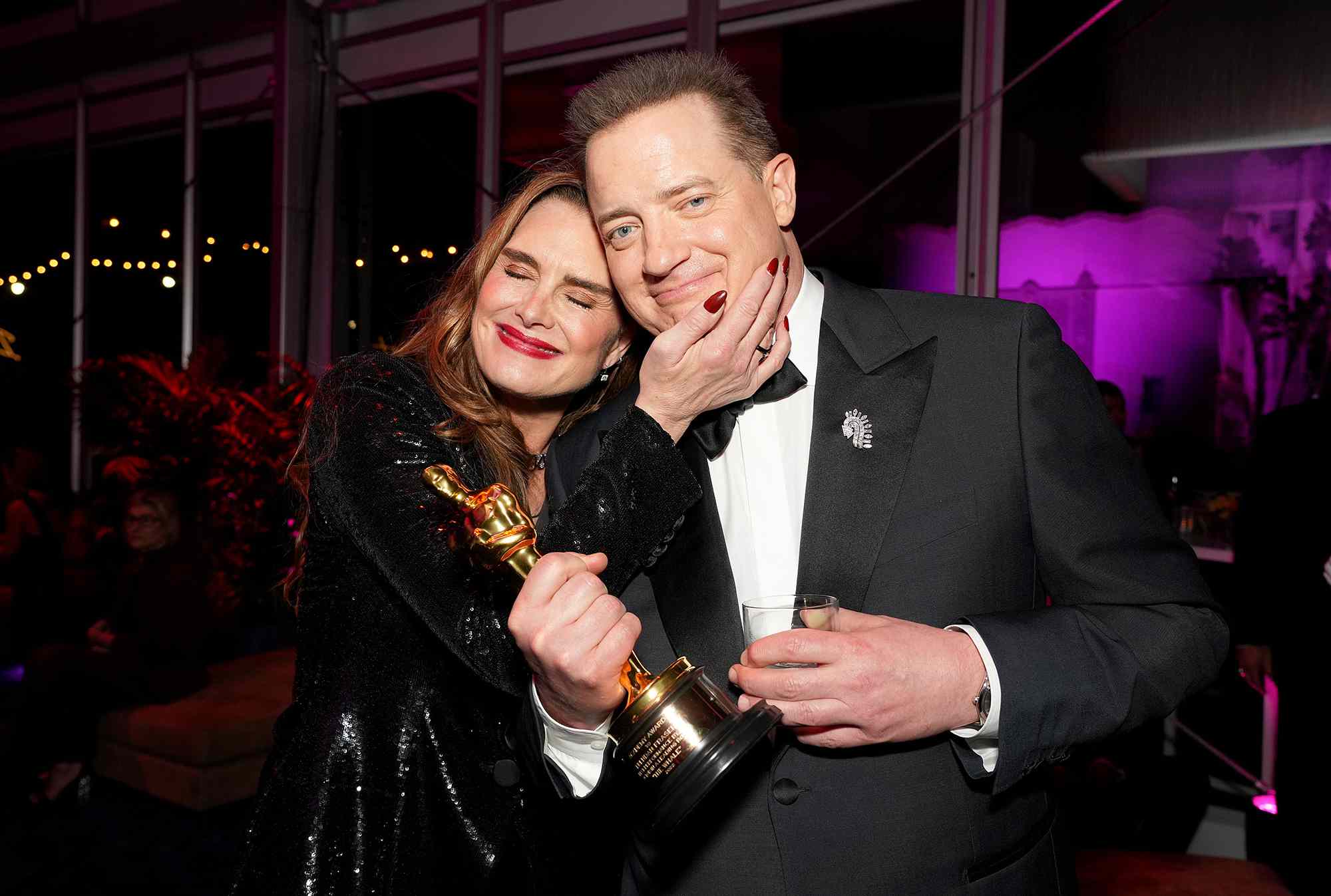 Brooke Shields and Brendan Fraser