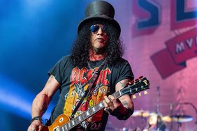 Slash performs onstage with Myles Kennedy and the Conspirators during the River Is Rising tour at the Paramount Theatre on February 09, 2022 in Seattle, Washington. 