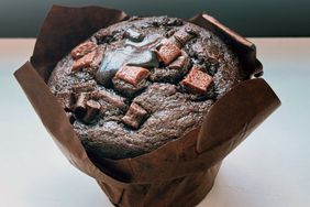 the chocolate muffin people are raving about in the Olympic Village at the Olympics in Paris, France on August 2, 2024.