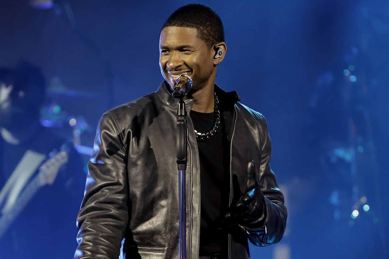 Usher performs onstage during a taping of iHeartRadio