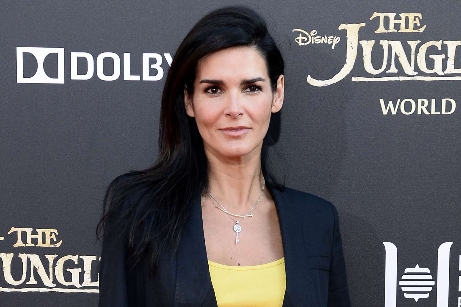 Angie Harmon attends the premiere of Disney's "The Jungle Book" 