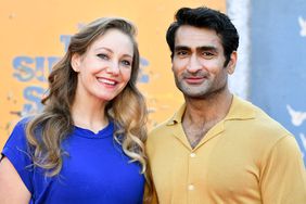 Emily V. Gordon and Kumail Nanjiani attend the Warner Bros. Premiere of "The Suicide Squad" on August 02, 2021. 