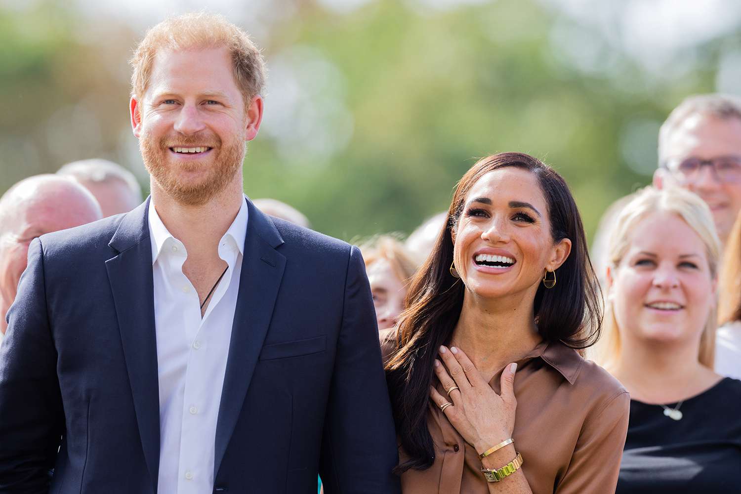 Prince Harry, Duke of Sussex, and his wife Meghan, Duchess of Sussex, attend a meeting with NATO representatives on the sidelines of the 6th Invictus Games 