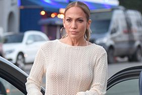 Iconic singer and actress Jennifer Lopez makes a stylish entrance as she arrives at Giorgio Baldi