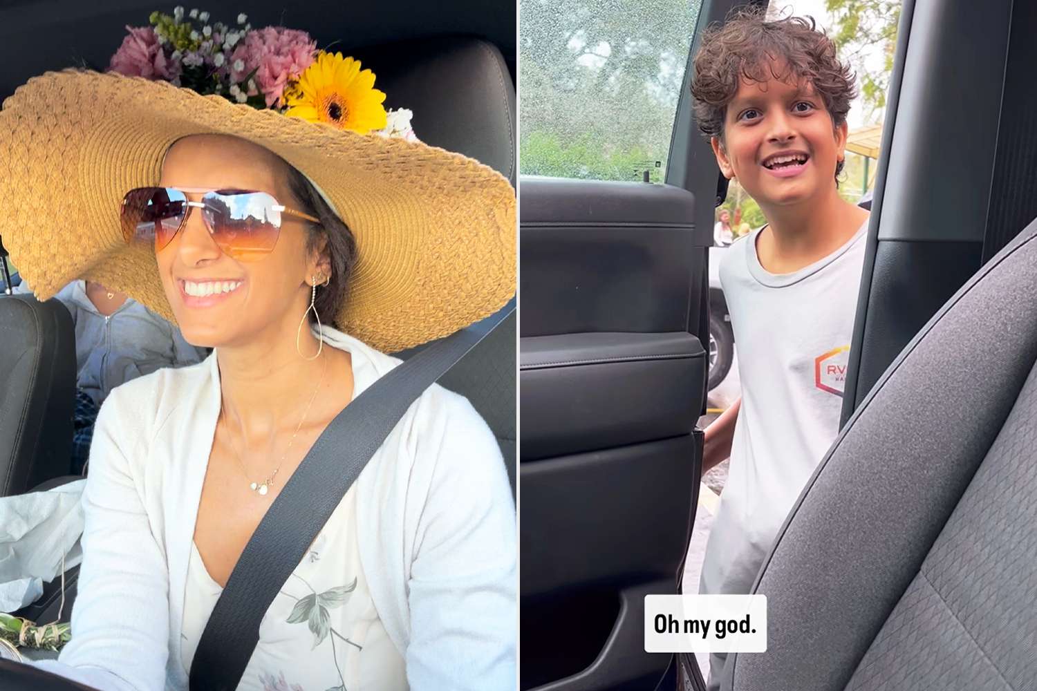 Mom shares son's reaction to her new smile after braces