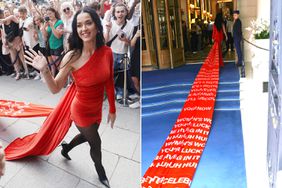 Katy Perry arrives at The Ritz Hotel in a stretch limousine during the Haute Couture Fall/Winter 2024/25 as part of Paris Fashion Week on June 25, 2024 in Paris, France