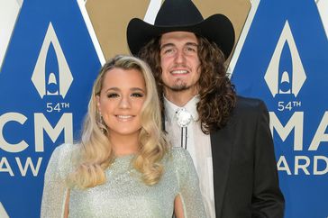 Gabby Barrett and Cade Foehner attend the 54th annual CMA Awards at the Music City Center on November 11, 2020 in Nashville, Tennessee