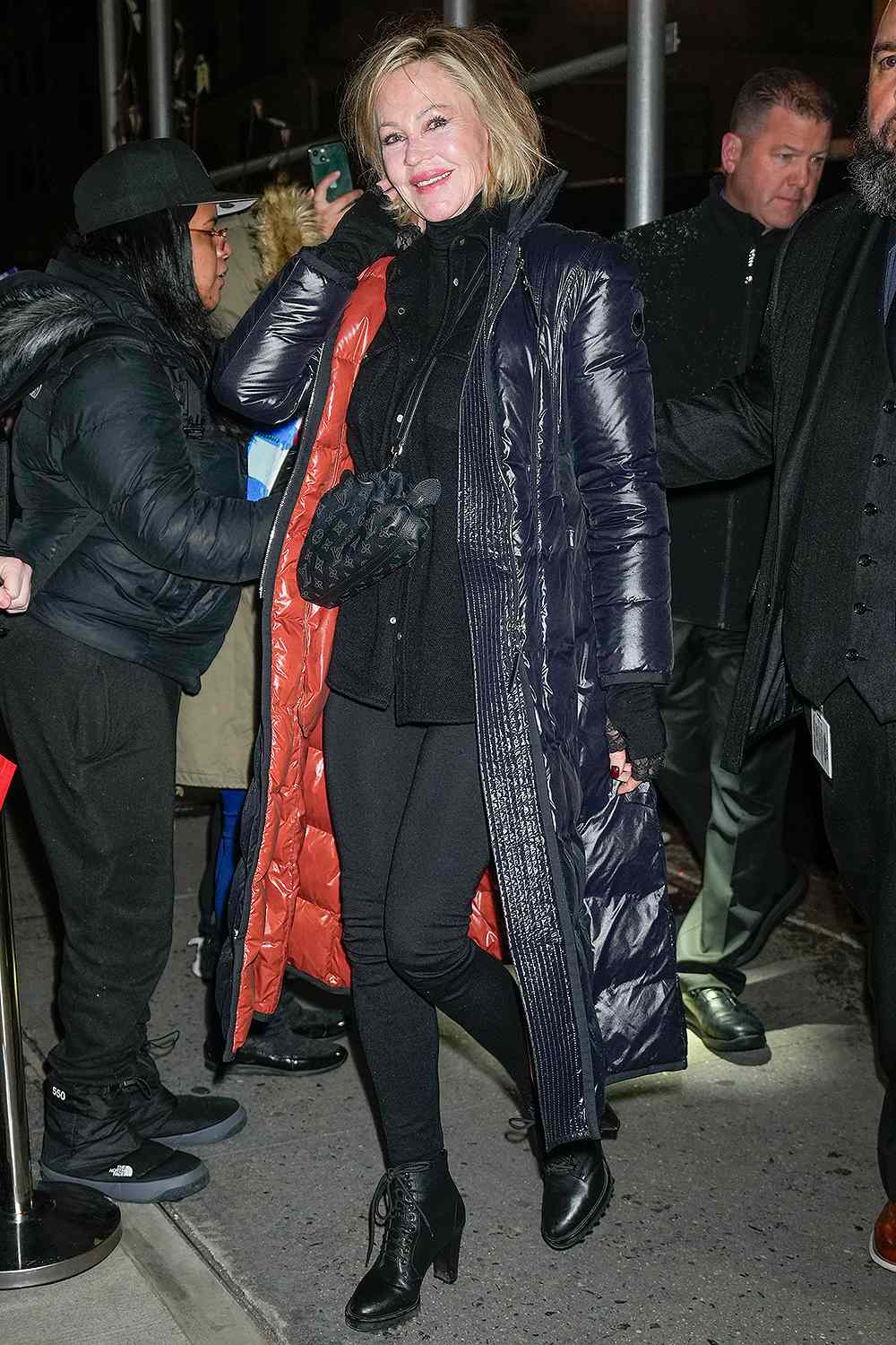 Melanie Griffith arrives at the SNL afterparty in New York City. 