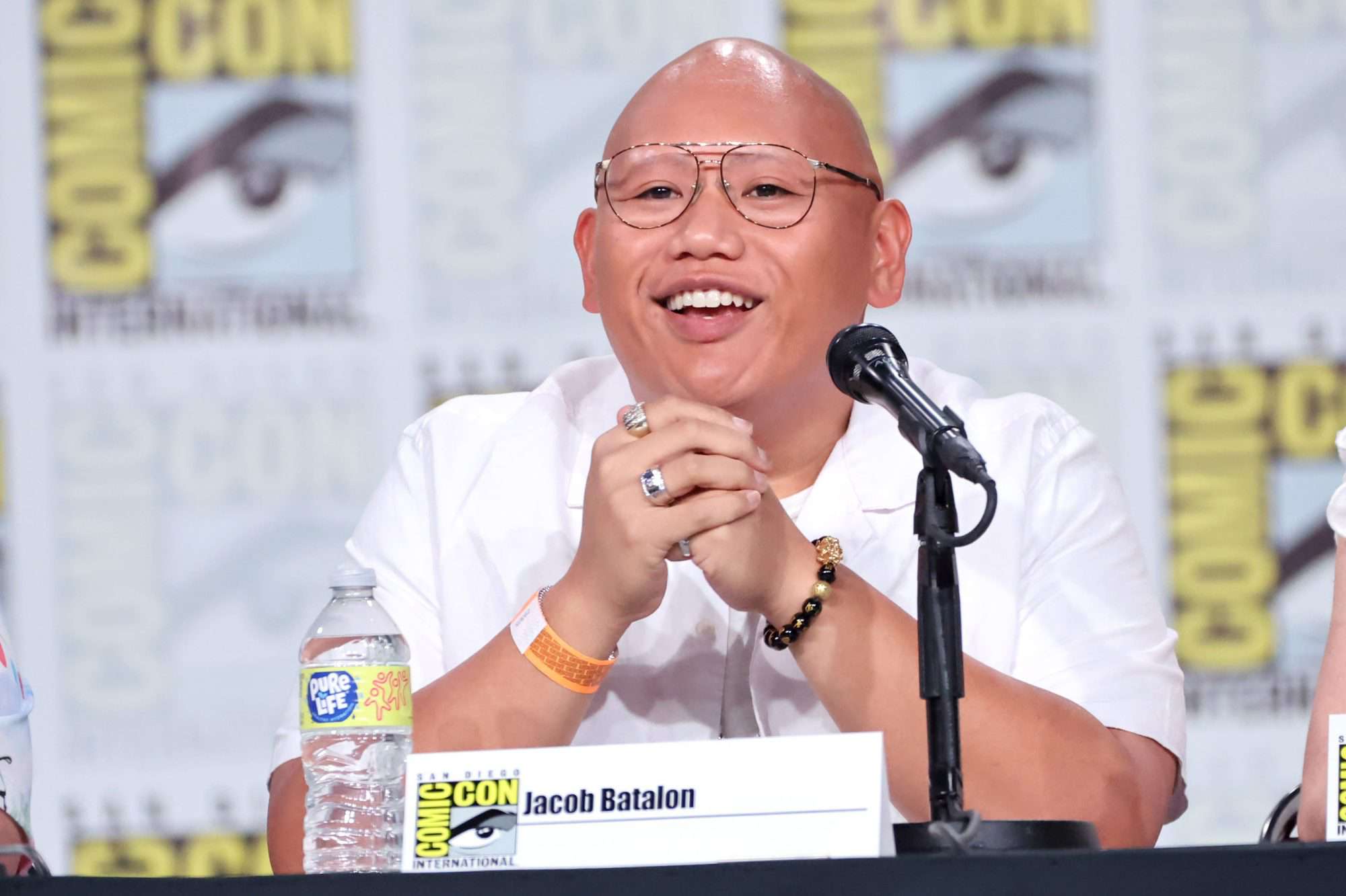 SAN DIEGO, CALIFORNIA - JULY 22: Jacob Batalon speaks onstage at Entertainment Weekly's "Brave Warriors" panel during 2022 Comic-Con International: San Diego at San Diego Convention Center on July 22, 2022 in San Diego, California. (Photo by Amy Sussman/Getty Images)