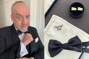 Paul Giamatti wore In N Out Cuff Links to the Oscars After His Viral Golden Globes Moment