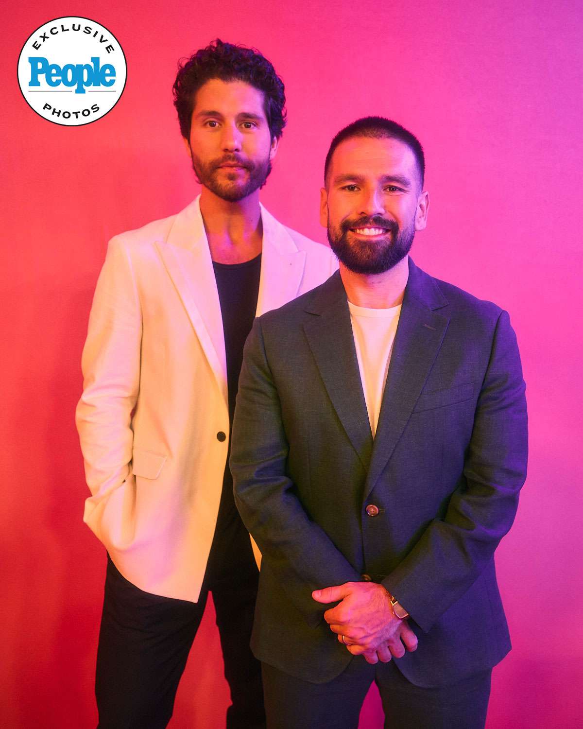 Dan + Shay attends the People photo booth at the 2024 ACM awards