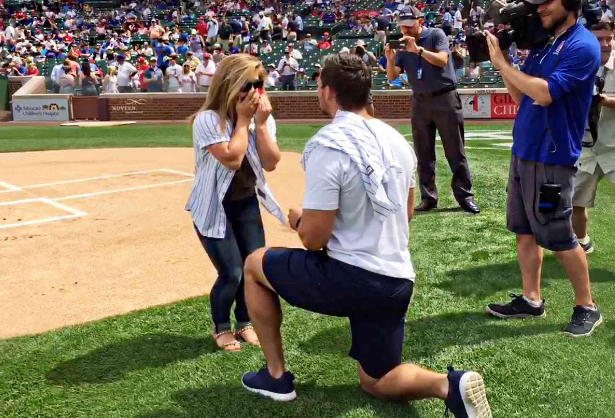 Shawn Johnson and Andrew East proposal