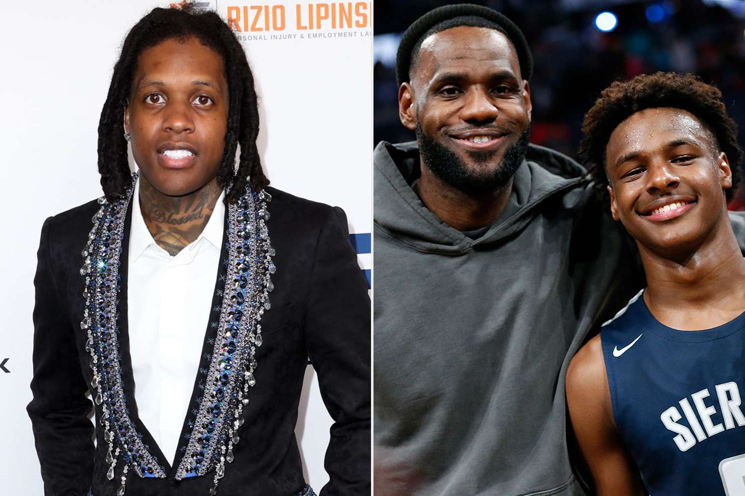 Lil Durk, LeBron James and Bronny James