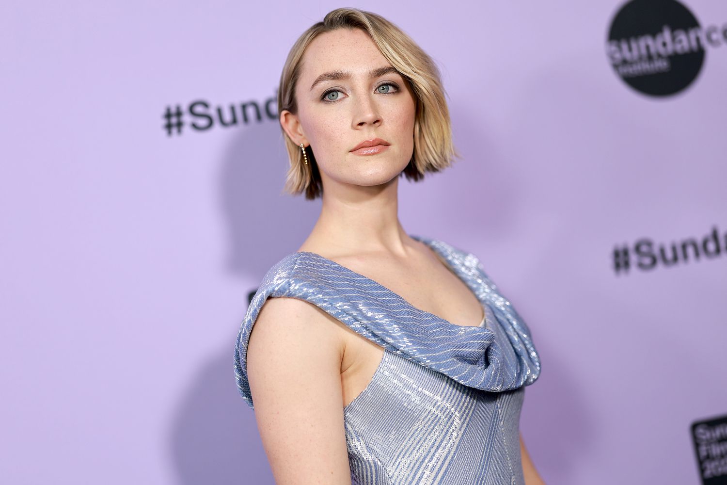 Saoirse Ronan attends "The Outrun" Premiere during the 2024 Sundance Film Festival at Library Center Theatre on January 19, 2024 in Park City, Utah.